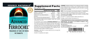 Label for Advanced Ferrochel 27 mg