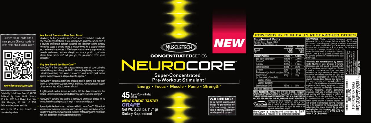 Label for Neurocore Grape