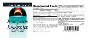 Acetyl L-Carnitine & Alpha-Lipoic Acid 6