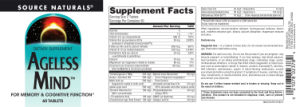 Label for Ageless Mind