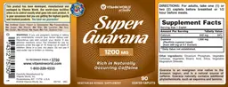 Label for Super Guarana 1200 mg