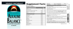 Label for Alkaline Balance
