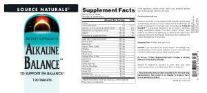 Label for Alkaline Balance