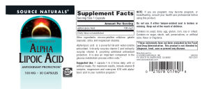 Alpha Lipoic Acid 100 mg