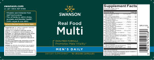 Label for Real Food Multi Men's Daily