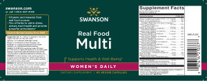 Label for Real Food Multi Women's Daily