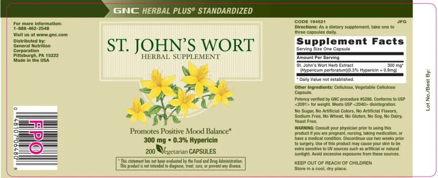 Label for St. John's Wort
