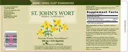 Label for St. John's Wort