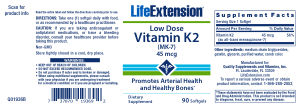 Low Dose Vitamin K2 45 mcg