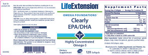 Label for Clearly EPA/DHA
