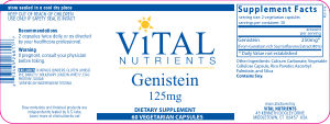 Label for Genistein 125 mg