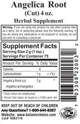 Label for Angelica Root