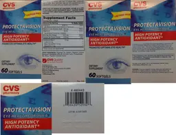 Label for Protectavision Eye Health Formula