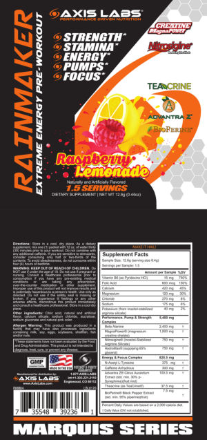 Rainmaker Extreme Energy Pre-Workout Ras