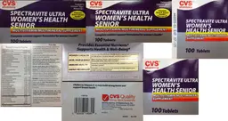 Label for Spectravite Ultra Women's Health Senior