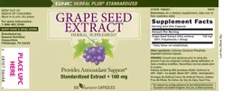 Label for Grape Seed Extract 100 mg