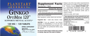 Ginkgo OptiMem 120 120 mg