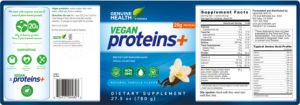 Vegan Proteins+ Natural Vanilla Flavor