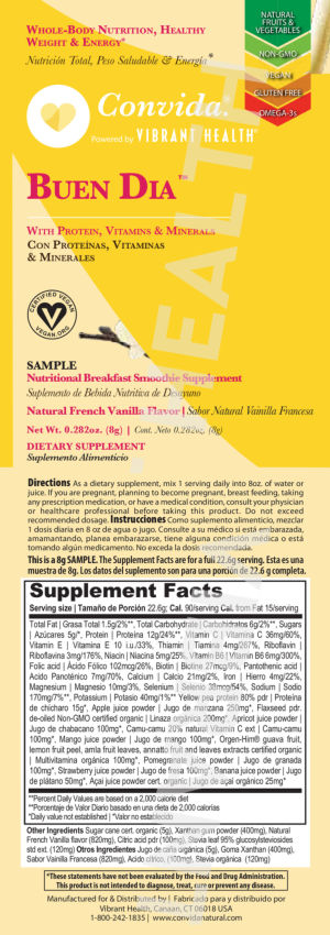 Buen Dia Natural French Vanilla Flavor