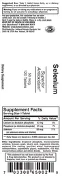 Label for Selenium 50 mcg