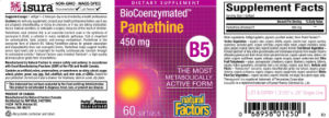 BioCoenzymated Pantethine 450 mg