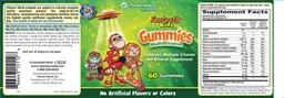 Label for Fantastic Kids Gummies MultiVitamin