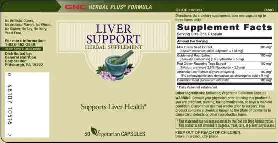 Label for Liver Support