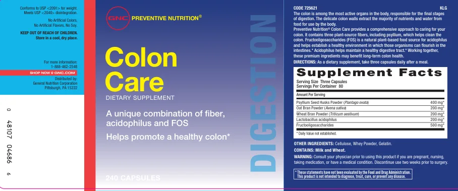 Label for Colon Care