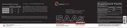 Label for SAAs Silk Amino Acid Energy Fruit Punch