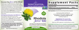 Label for Rhodiola Force 100