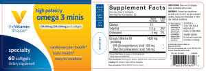 Label for High Potency Omega 3 Minis
