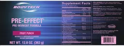 Label for Pre-Effect Fruit Punch
