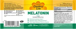 Label for Melatonin 3 mg