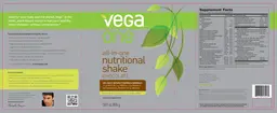 Label for One All-In-One Nutritional Shake Chocolate