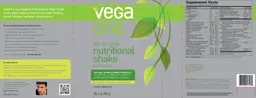 Label for One All-In-One Nutritional Shake Natural