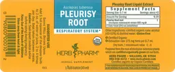 Label for Pleurisy Root