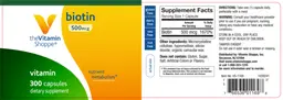Label for Biotin 500 mcg