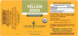 Label for Yellow Dock