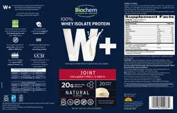 Label for W+ 100% Whey Isolate Protein Joint Natural Flavor