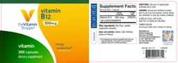 Label for Vitamin B12 500 mcg