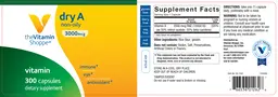 Label for Dry A Non-Oily 3000 mcg
