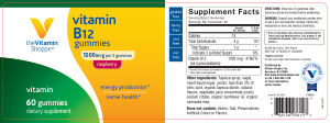 Vitamin B12 Gummies 1000 mcg Raspberry