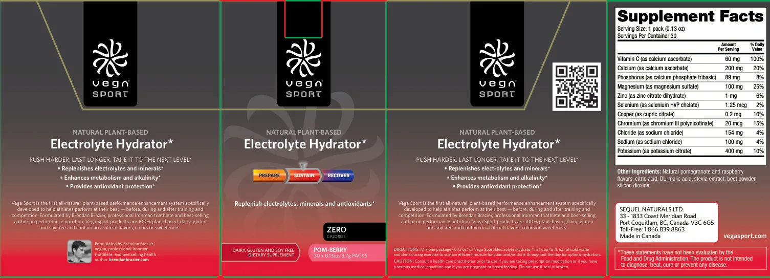 Label for Electrolyte Hydrator Pom-Berry