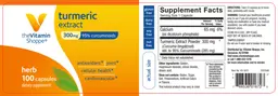Label for Turmeric Extract 300 mg