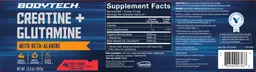 Label for Creatine + Glutamine with Beta-Alanine Fruit Punch