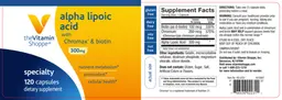 Label for Alpha Lipoic Acid with Chromax & Biotin 300 mg