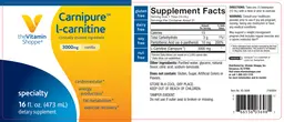Label for Carnipure L-Carnitine 3000 mg Vanilla