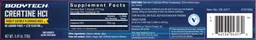 Label for Creatine HCl Unflavored