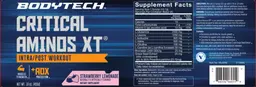 Label for Critical Aminos XT Strawberry Lemonade