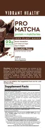 Label for Pro Matcha Chocolate Creme